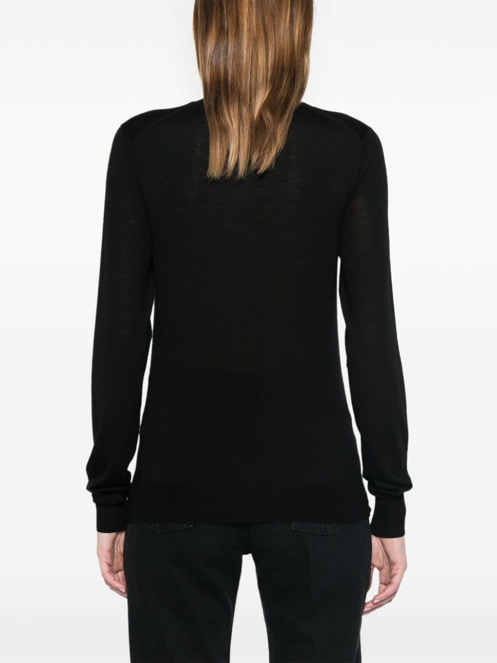 Saint Laurent Paris Turtle neck - Black | 128cd627ebc3186040318ff0f9446cd7d913238d