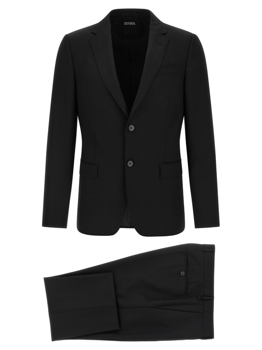 Mohair Wool Dress Suits Black