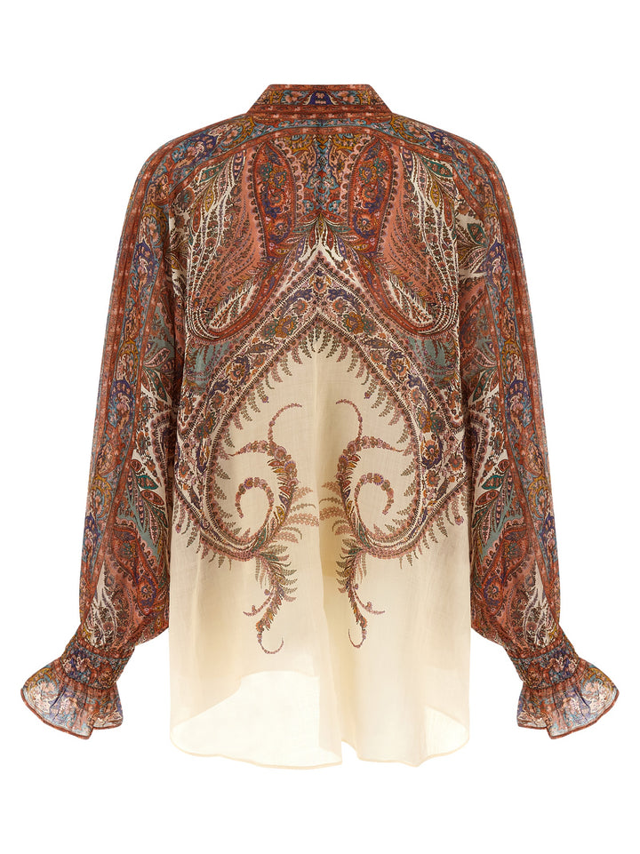 Zimmermann Rhiannon Tie Neck Shirt and Blouse - Multicolor | 08bc438af3497ccc1465fa274c53aa905f2d1f2f