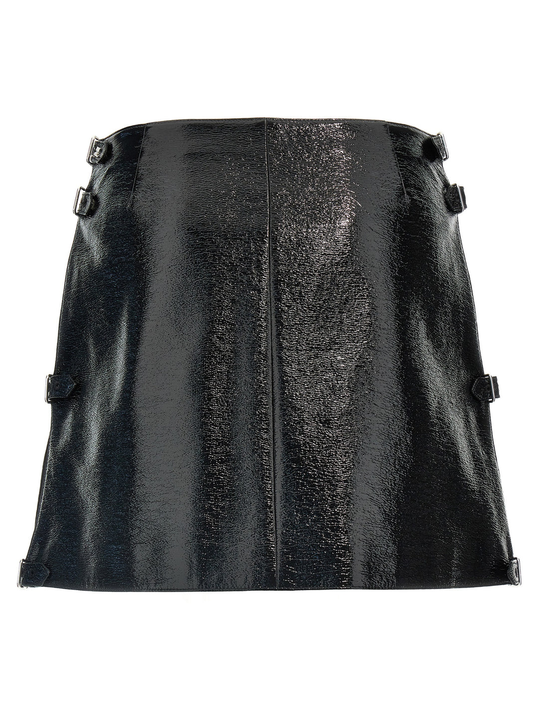 Mini Multi Sangle Vinyl Skirts Black