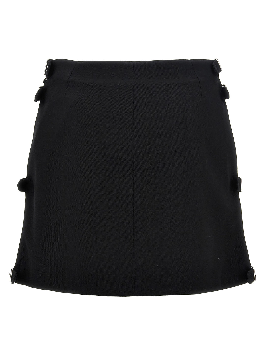 Multi Sangle Wool Mini Skirts Black