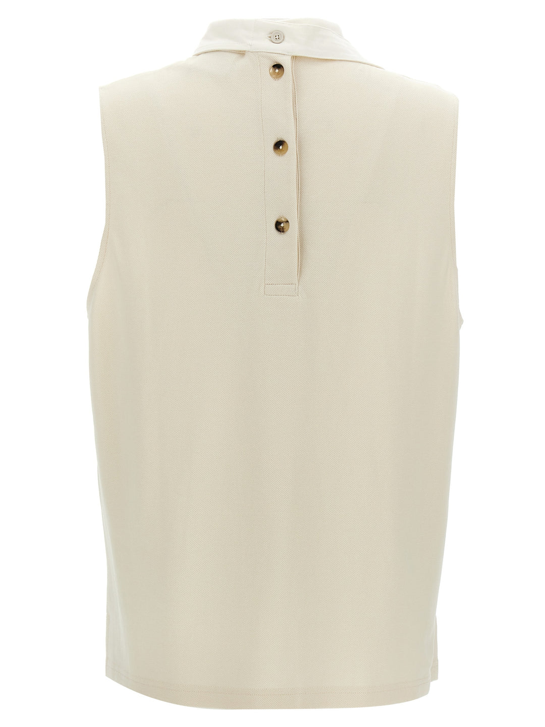 Sangle Sleeveless Polo White