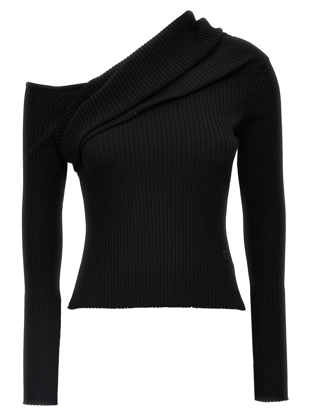 Twist Rib Knit Sweater, Cardigans Black