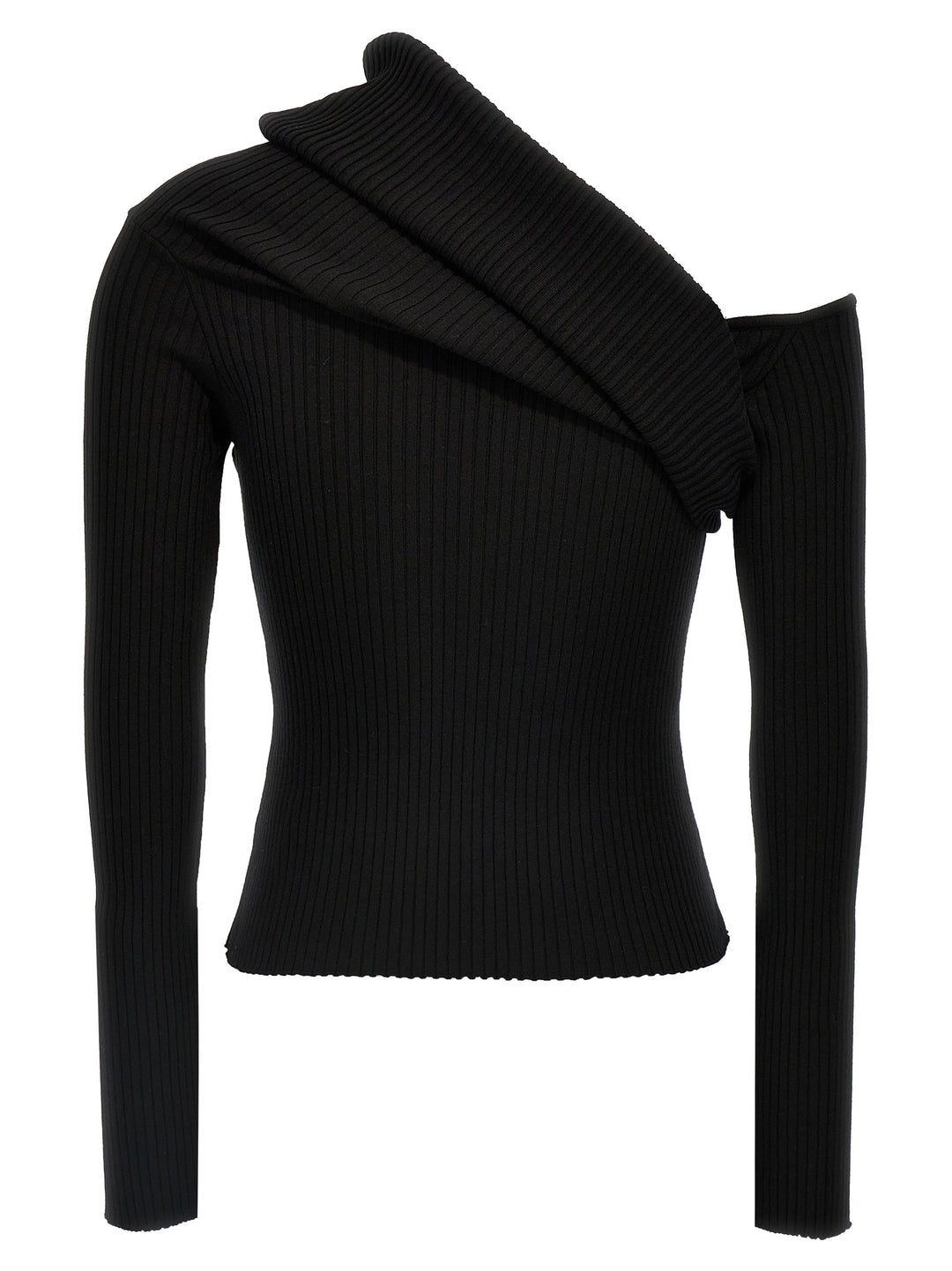 Twist Rib Knit Sweater, Cardigans Black