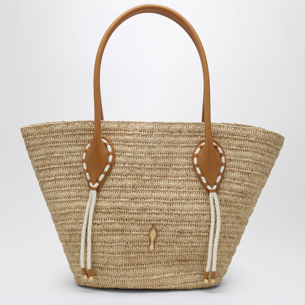 Venus Tote Bag In Natural-Colored Raffia
