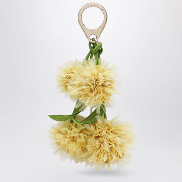 Leather Bag Charm In The Shape Of A Mimosa