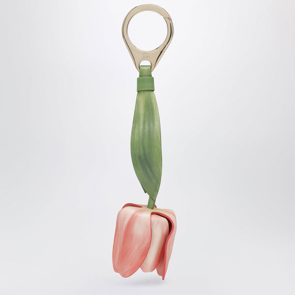 Leather Bag Charm In The Shape Of A Tulip