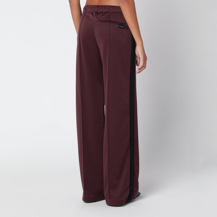 Courrèges Pantalones de Chándal Bicolor Rojo Oscuro/Negro