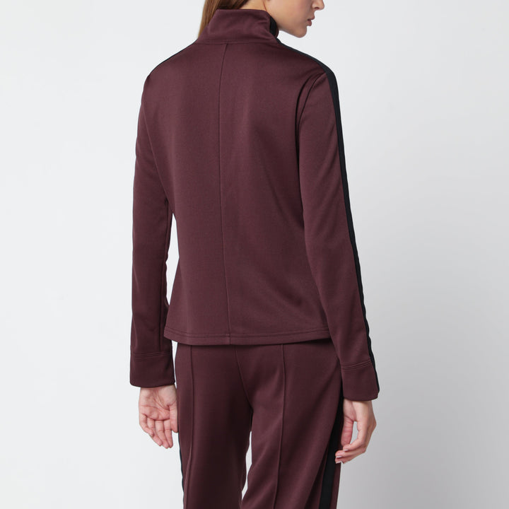 Courrèges Dark Red/Black Two-Tone Zip-Up Sweatshirt