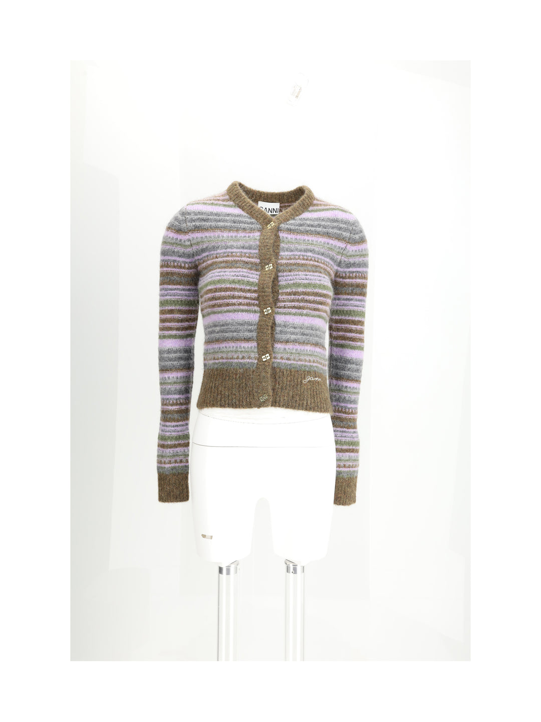 SOFT WOOL STRIPE CARDIGAN