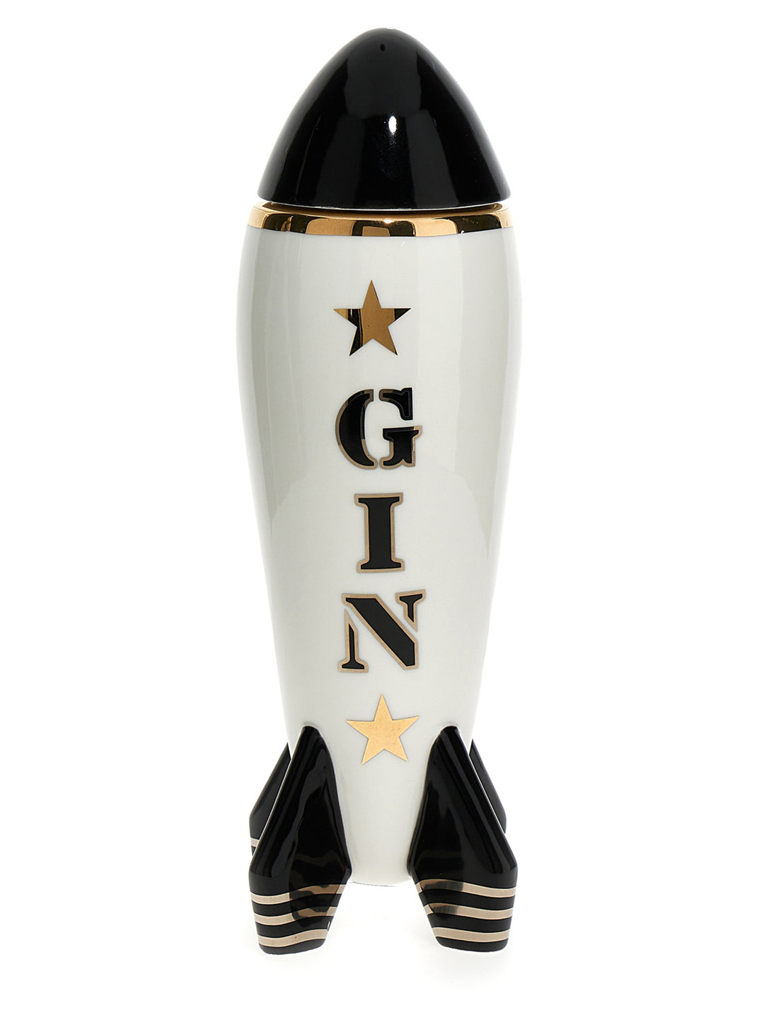 Rocket Gin Glasses And Bottles White/Black