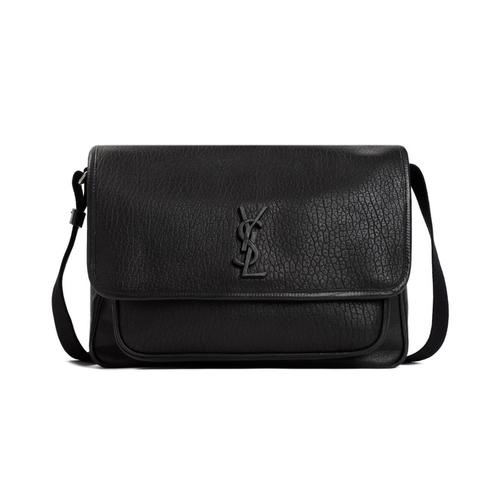 Ysl Niki Messanger Leather Black Shoulder Bags Black