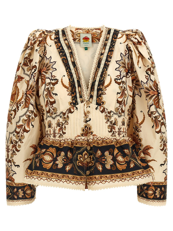 Majestic Garden Sand Shirt And Blouse Beige