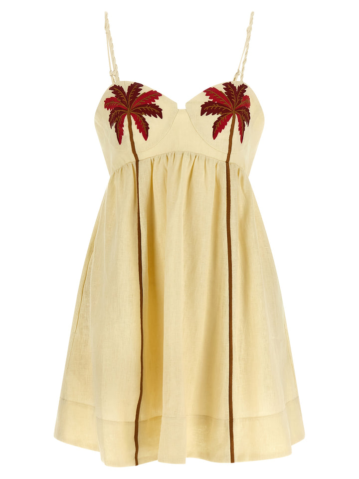 Farm Rio Coconut Tree Dresses - White | 9721c434e842f330b927243d4c2423d776770856