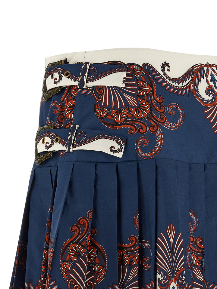 Farm Rio Blue Arabesque Skirts - Blue | 2fafdce8e2e90ee426c469d20e73e26e855866c2