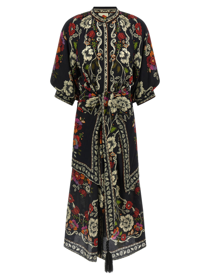 Farm Rio Rococò Flowers Dresses - Black | 8b245fe9aa1cfd23829ba32dfe4c4e58b7dcc1f0