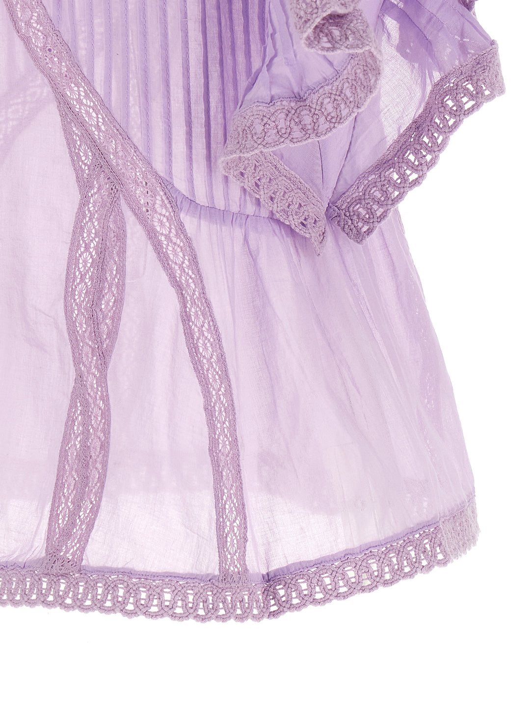 Farm Rio Openwork Detail Blouse Shirt and Blouse - Purple | a2c904390fbfa111111a769727186733cf376bed