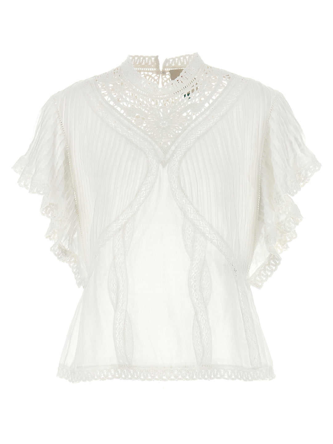 Farm Rio Openwork Detail Blouse Shirt and Blouse - White | 19a212aa73a7a7cd0e4869b680e1fd246e8b2d23