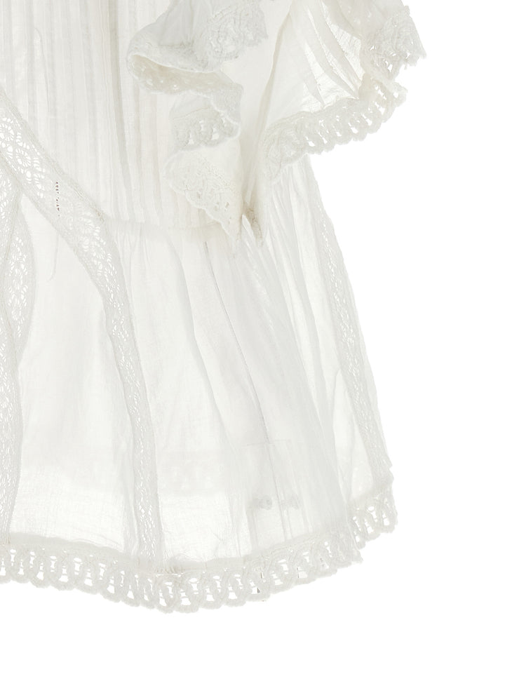 Farm Rio Openwork Detail Blouse Shirt and Blouse - White | db6fa3975c00adb80ea0b8cd7cad3bac899d648d