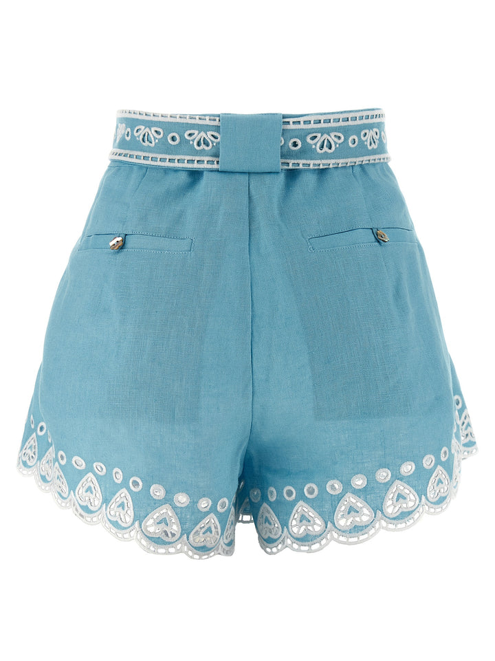Farm Rio Romantic Richelieu Bermuda and Short - Light Blue | 98218f1a9c46305bbb00d91a87f6bc7aa582a65c