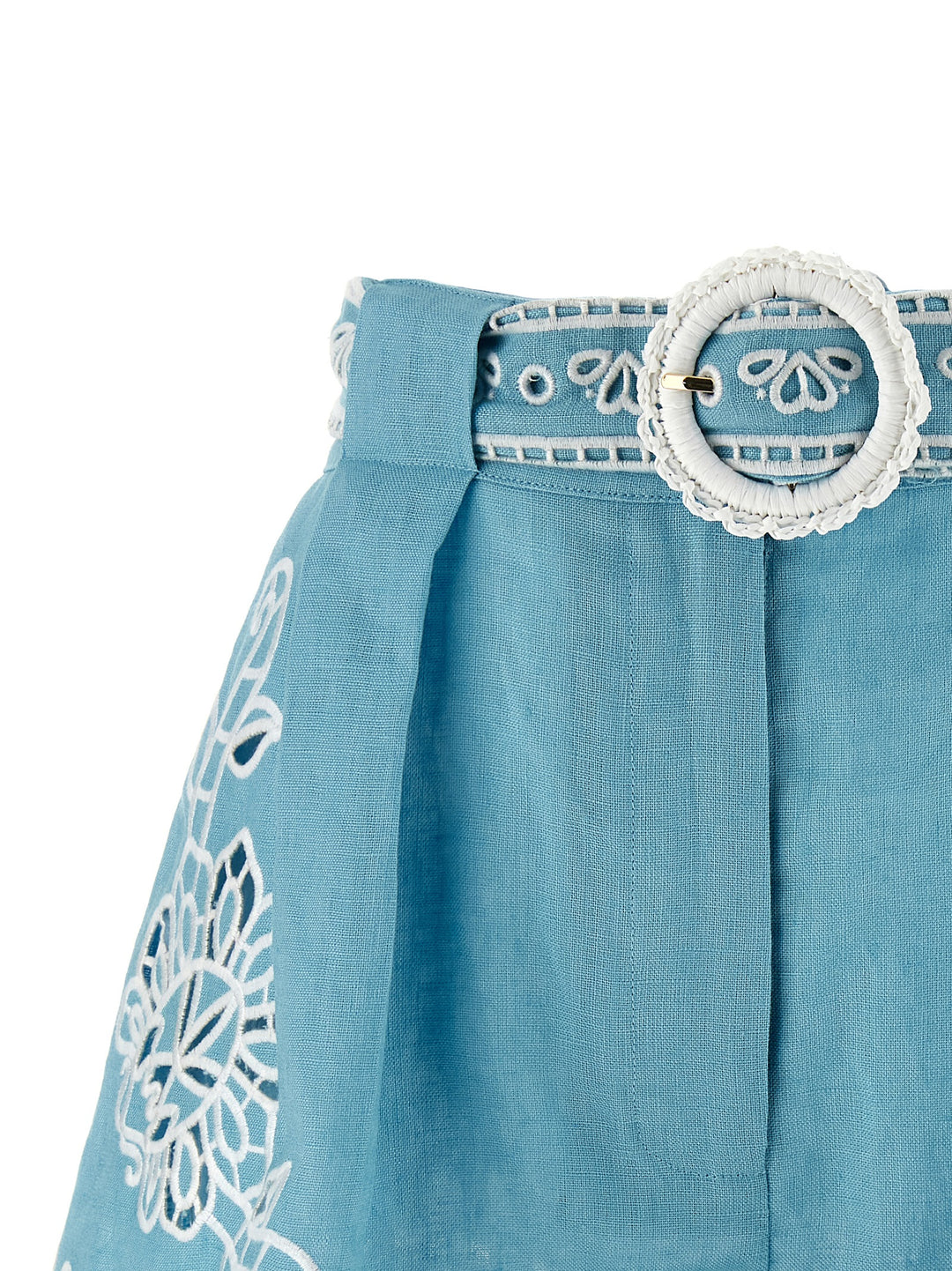 Farm Rio Romantic Richelieu Bermuda and Short - Light Blue | f7ab41012e78f9a25b86002d236de9cdfcc55d5d