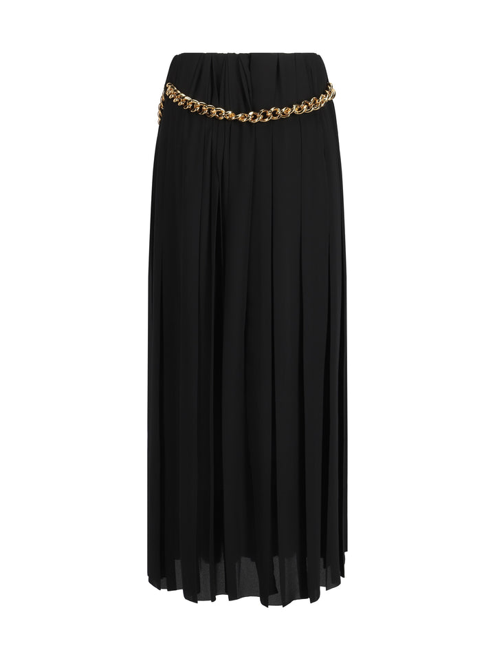 Technical Crepe Pleated Skirt Skirts Black