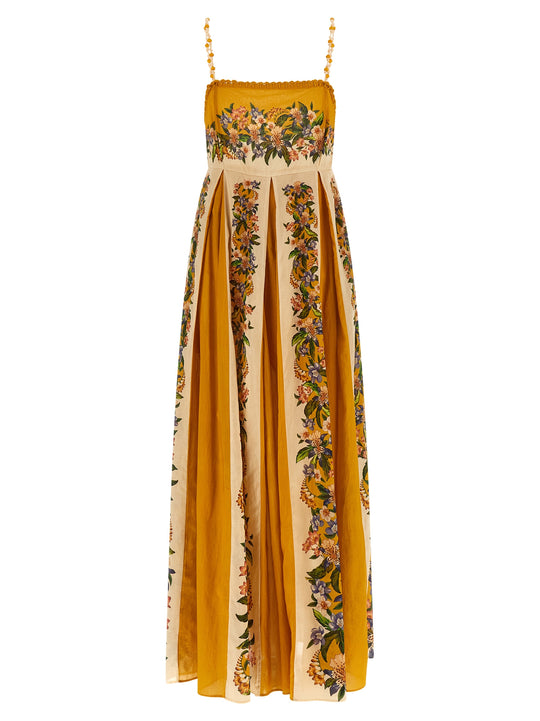 Sand Hilo Stripes Maxi Dresses Yellow