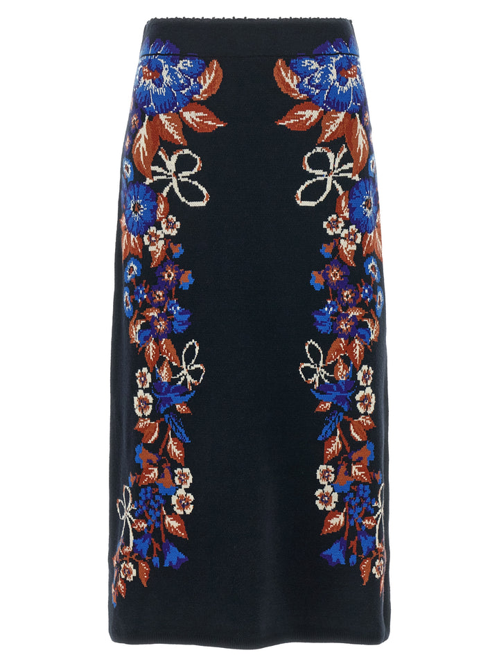 Farm Rio Bow Garden Knit Skirts - Multicolor | ed0fc8da2884bb01bd84552fd765509574cc7773