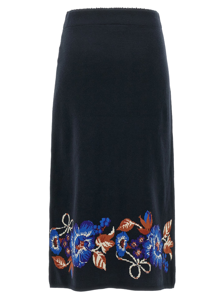 Farm Rio Bow Garden Knit Skirts - Multicolor | 97af713846544b35ea0a7df0612c70e01b4852c5