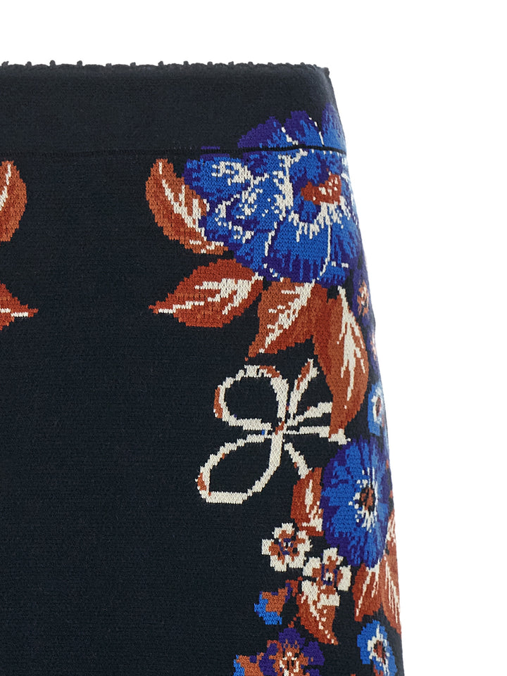 Farm Rio Bow Garden Knit Skirts - Multicolor | b1b07fd2fe9de634b353f3f6eaa3d0841677c005
