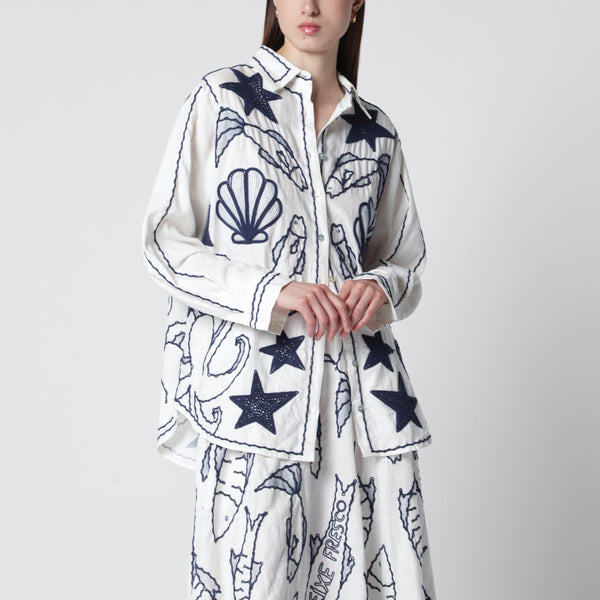 Shirt With Marine Embroidery