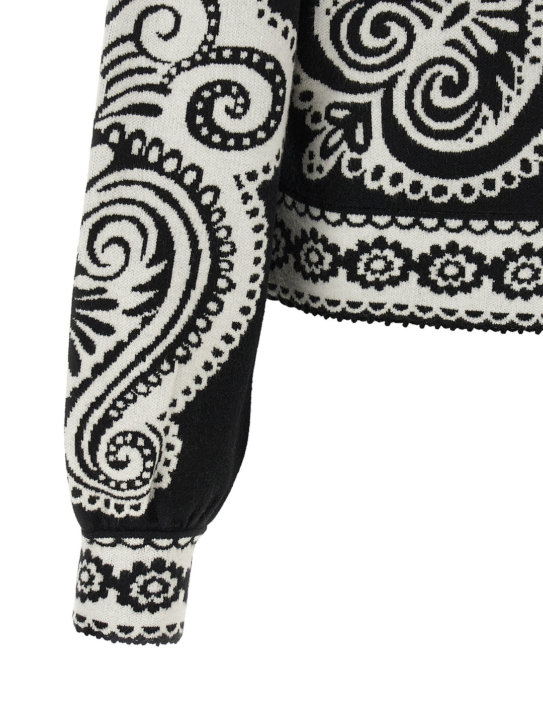 Farm Rio Arabesque Sweaters and Cardigans - White/Black | f513a181330b7f7670aeb5ae59c74aad530db6f3