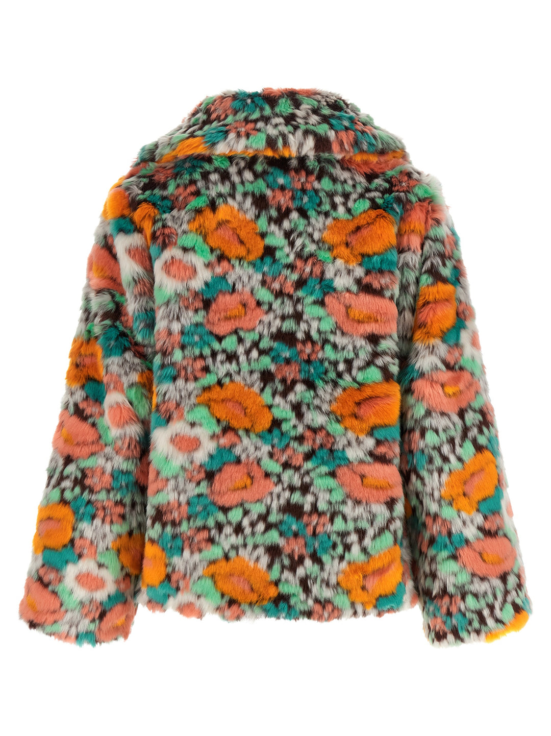 Farm Rio Faux  Floral Pattern Fur - Multicolor | 34ecd9970cbc3cc577c7871a3b7eb60fea928e41