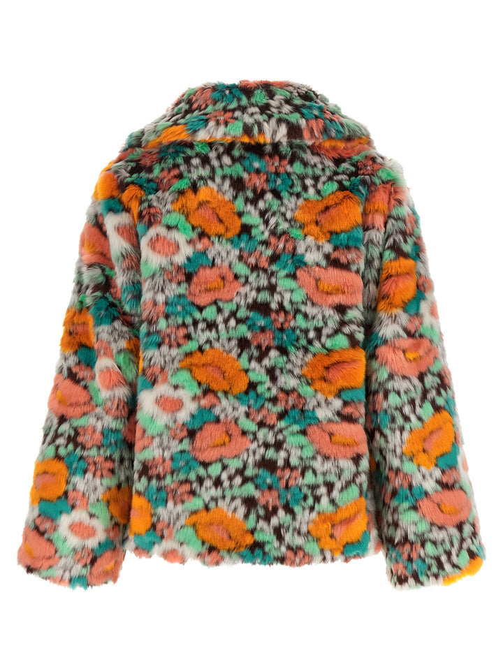 Farm Rio Faux  Floral Pattern Fur - Multicolor | 34ecd9970cbc3cc577c7871a3b7eb60fea928e41