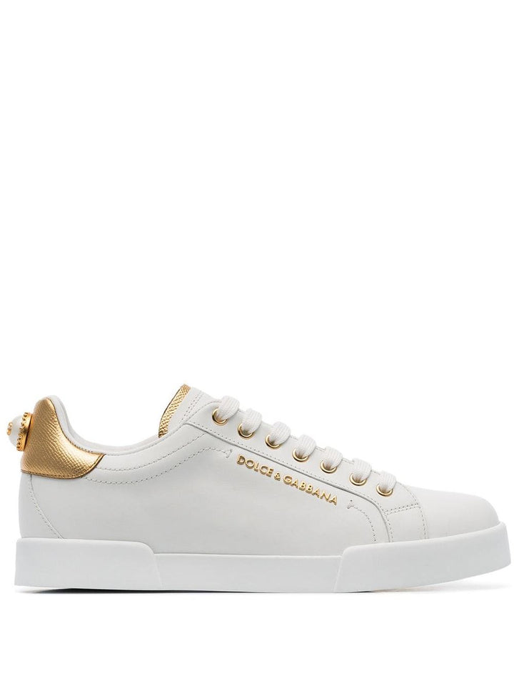 White-gold Portofino Sneakers