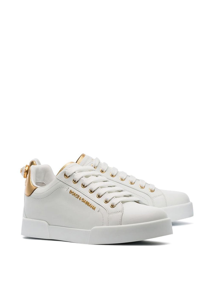 White-gold Portofino Sneakers