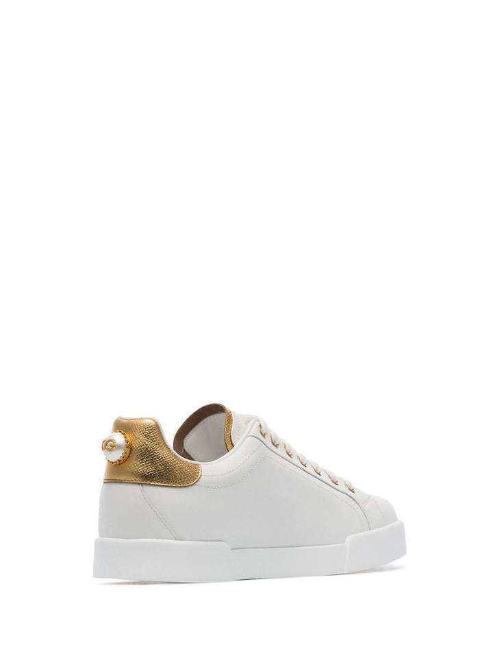 White-gold Portofino Sneakers