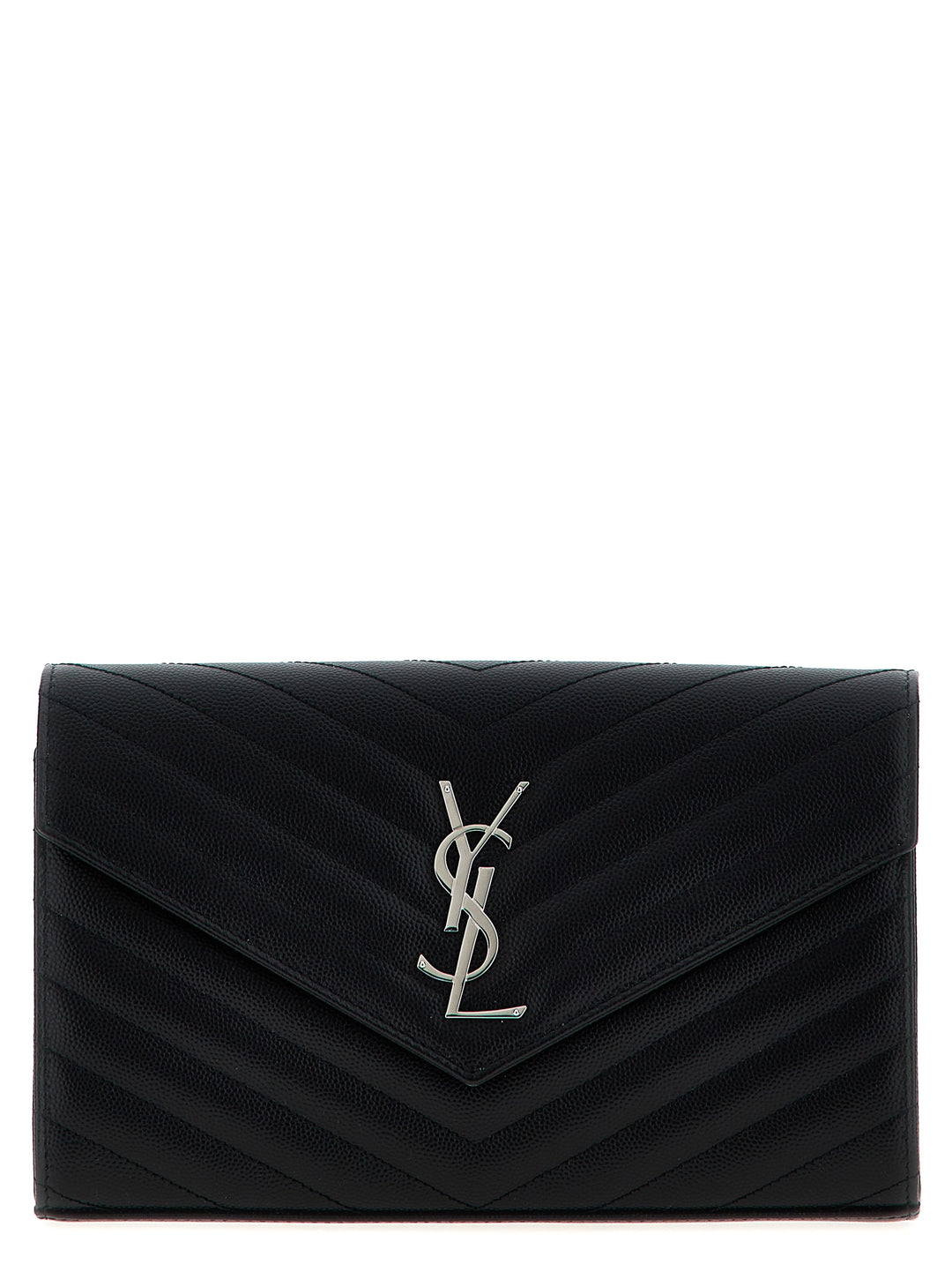 Saint Laurent Cassandre Clutch - Black | 9ccfce0f9454b3616547fc4f6b35a1051bee7b88