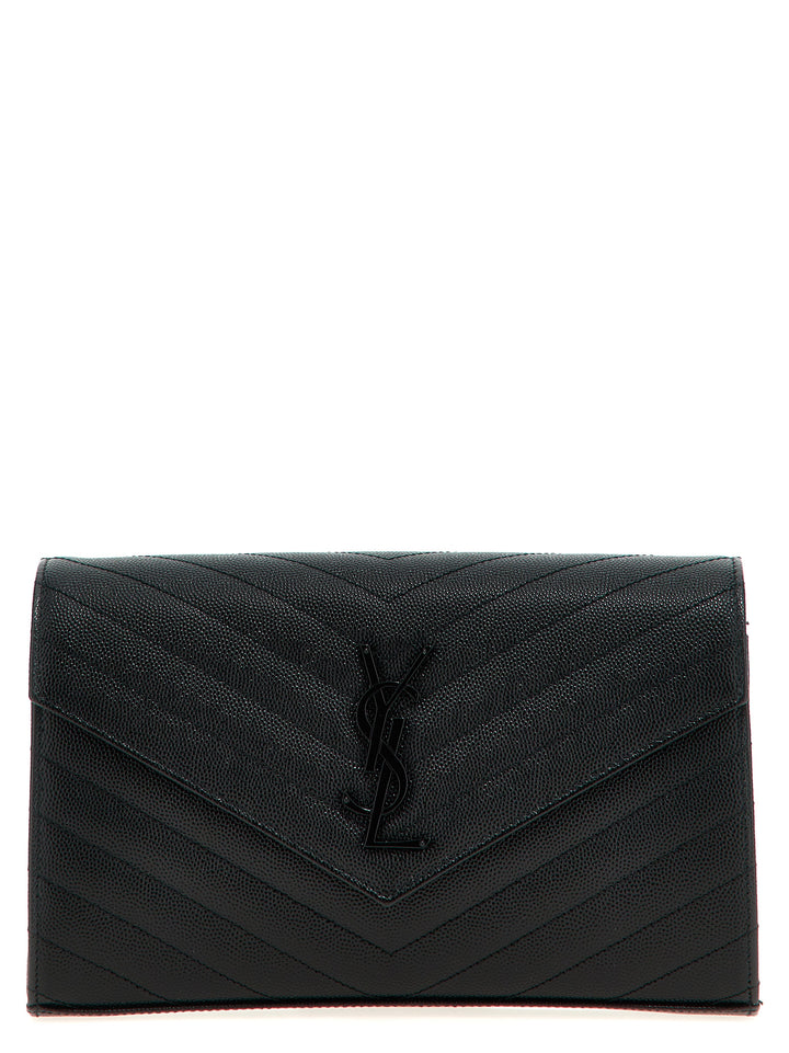Saint Laurent Cassandre Clutch - Black | 44debf78bb9f775c627bb30fcf785684560544a9
