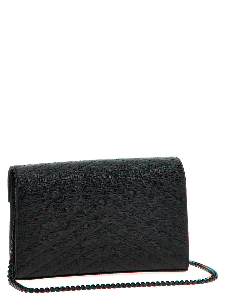 Saint Laurent Cassandre Clutch - Black | 0d722d3a512c40997a6343625dedee03ae232086