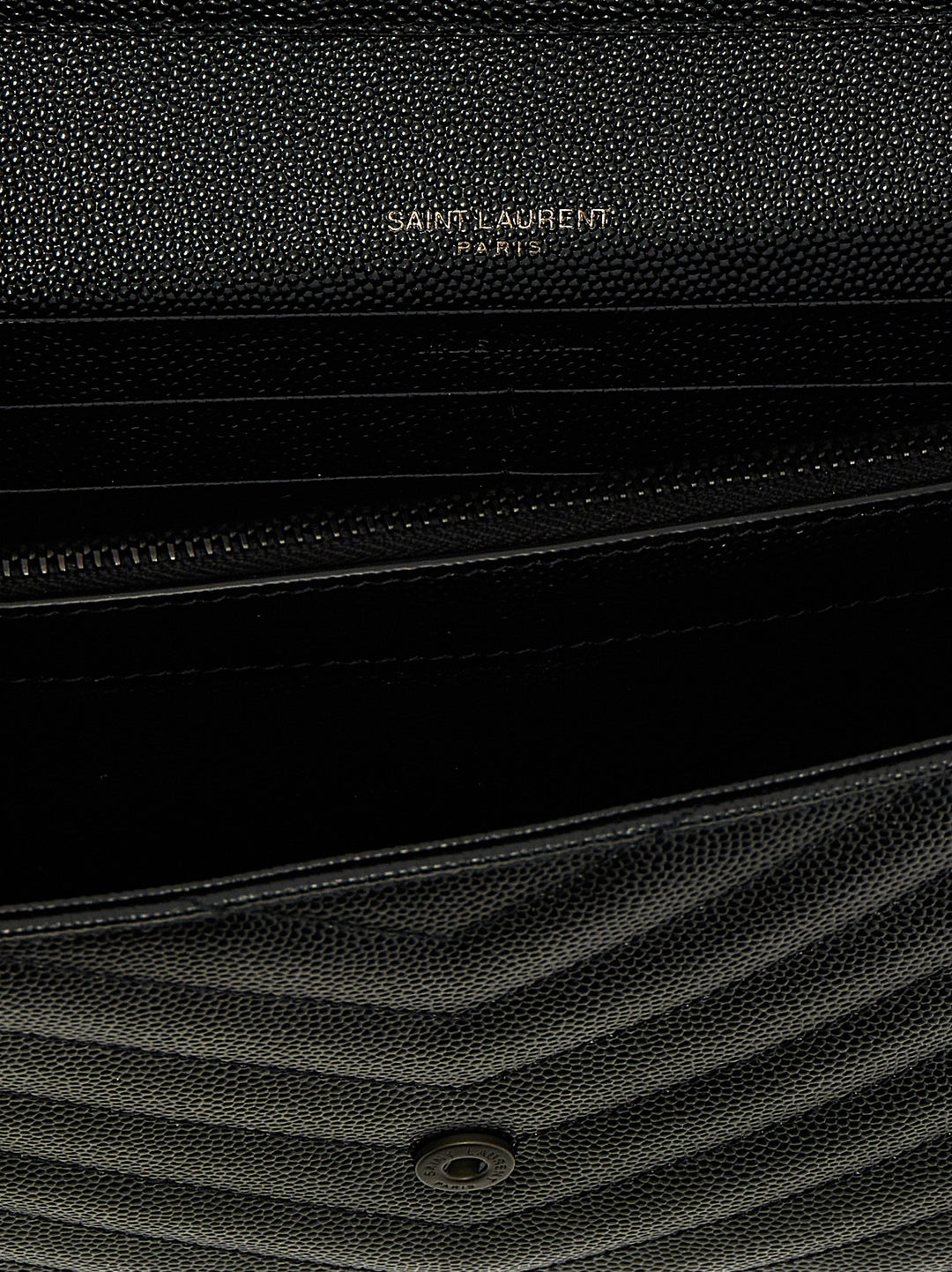 Saint Laurent Cassandre Clutch - Black | 37539e9b67a9ed7e5425d7a3789f9923aaf73526