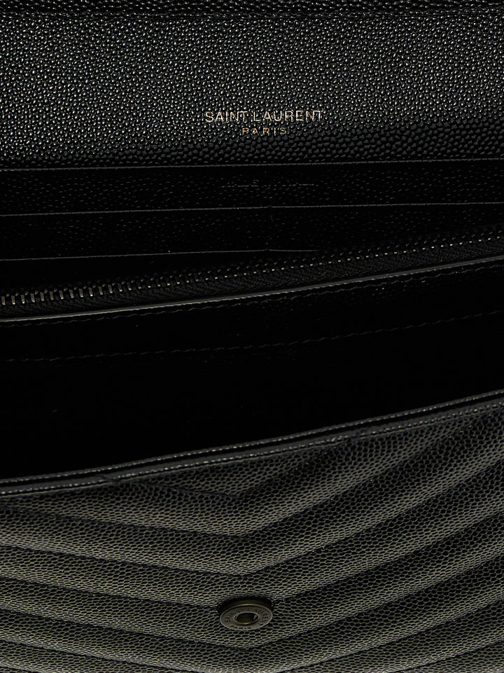 Saint Laurent Cassandre Clutch - Black | 37539e9b67a9ed7e5425d7a3789f9923aaf73526