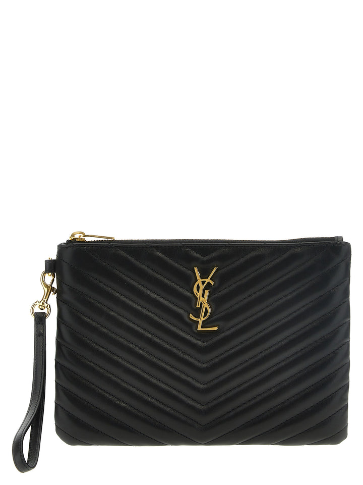 Saint Laurent Cassandre Clutch - Black | f31d70c3181699f47ac151fd96bf4702b7d186cb