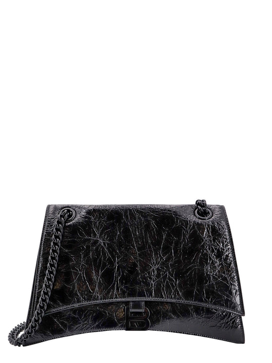 Patent Leather Shoulder Bag With Frontal Monogram