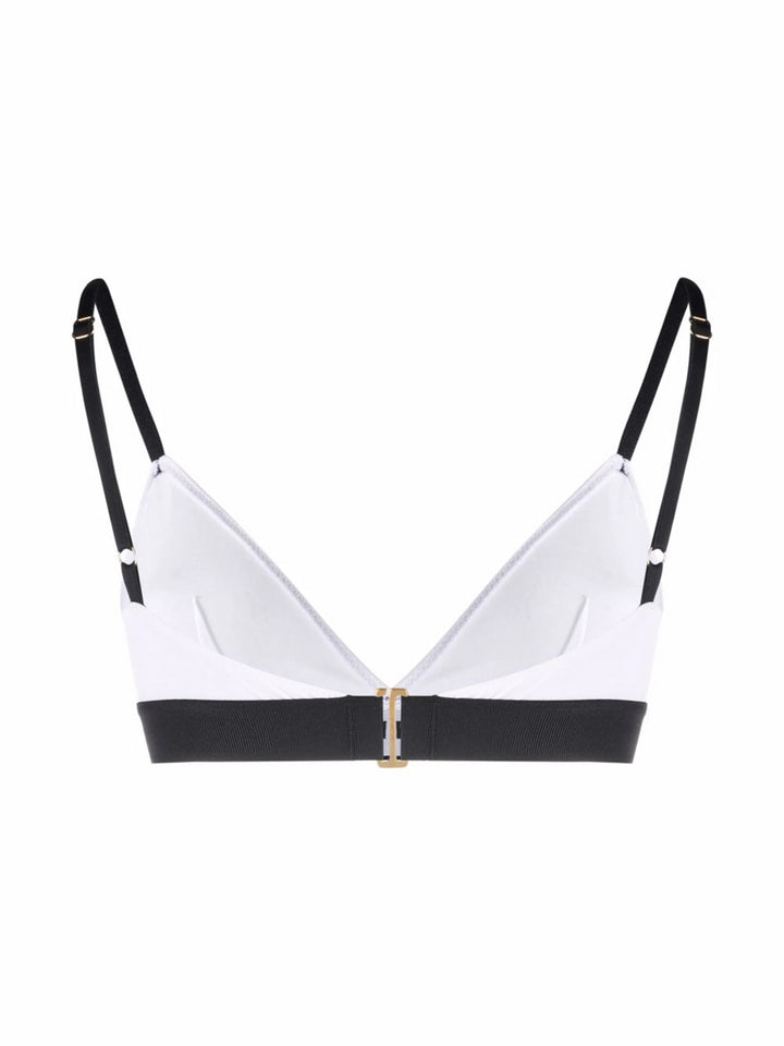 Triangle bra with logo band