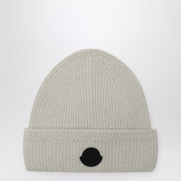 White Beanie In Wool And Cashmere
