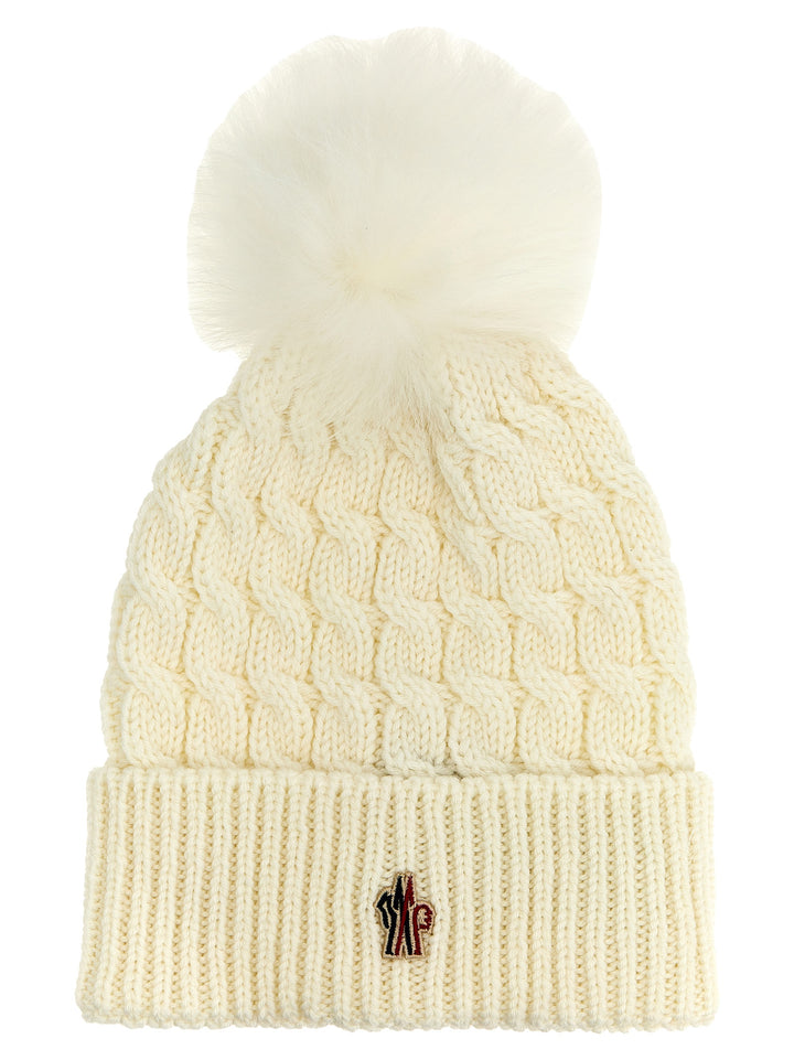 Pom Pom Beanie Hats White