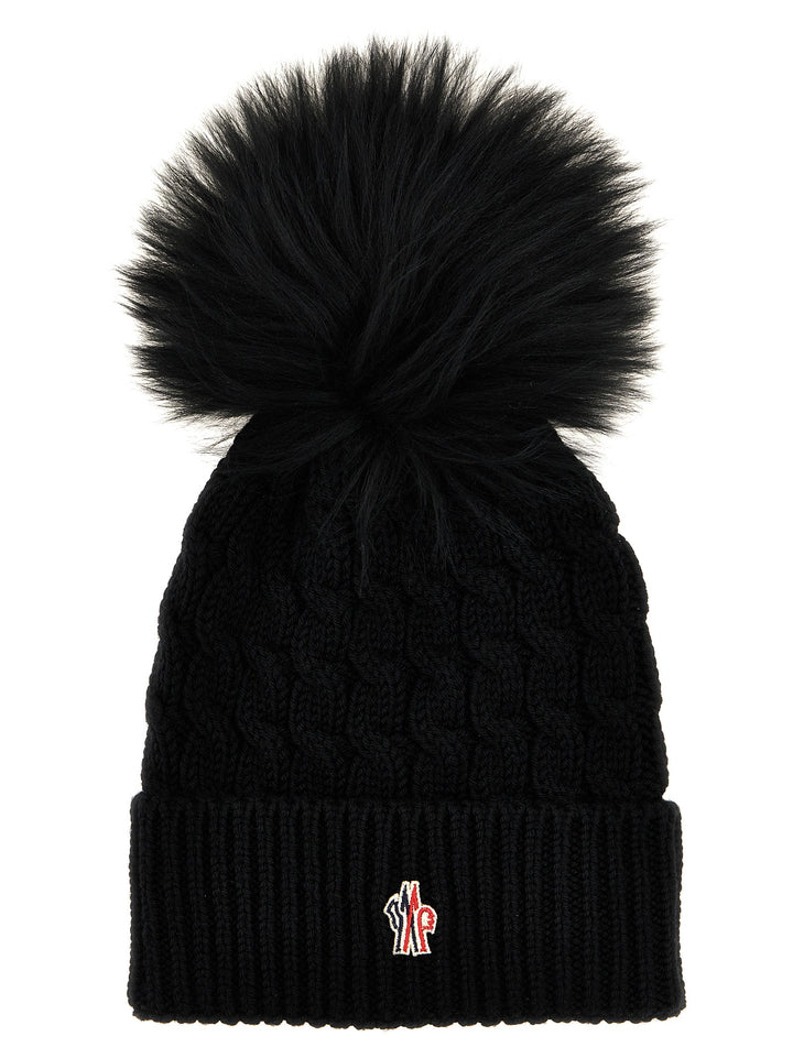 Pom Pom Beanie Hats Black