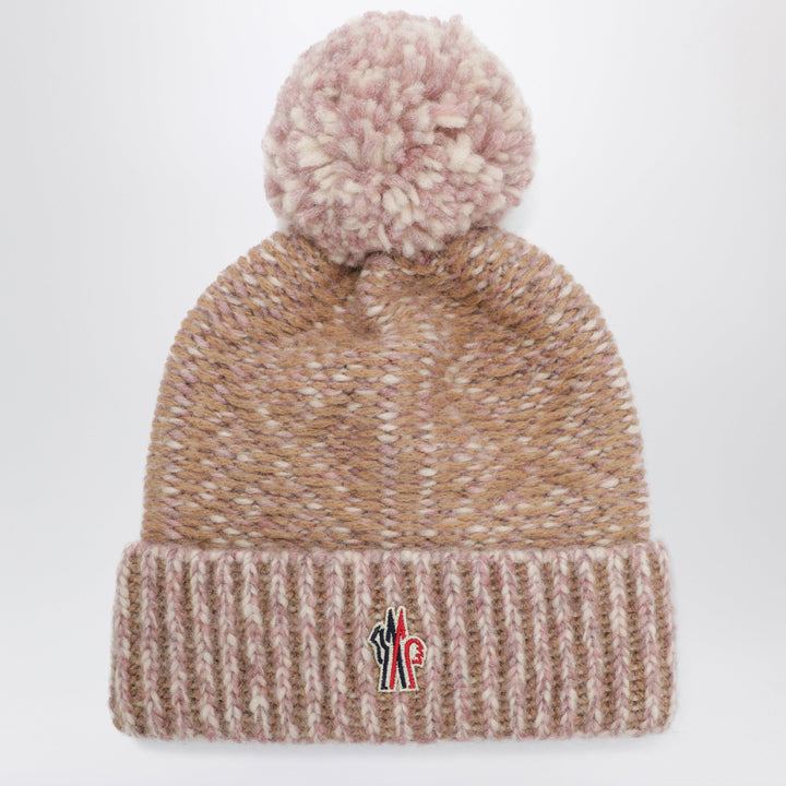 Moncler Grenoble Pink Argyle-Pattern Beanie In Wool And Alpaca Blend