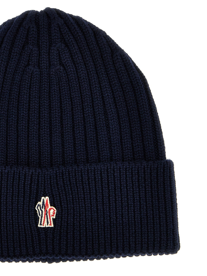 Logo Embroidery Beanie Hats Blue